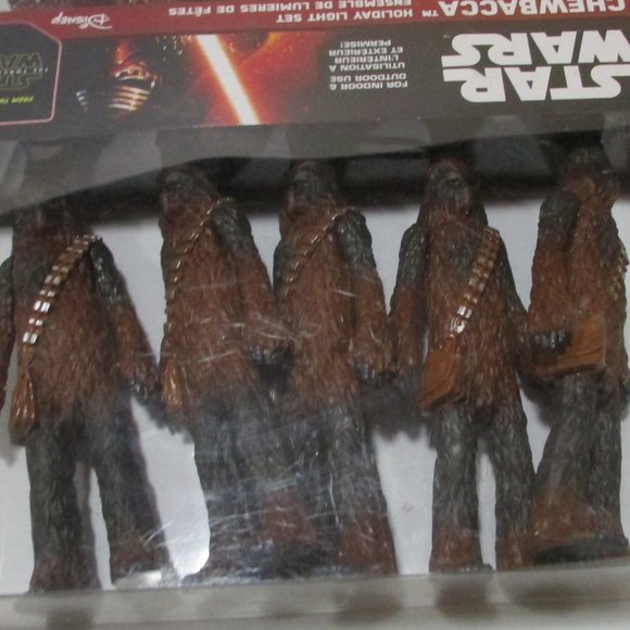 Disney Star Wars Chewbacca Christmas holiday string lights Chewie 10 lights - Picture 2 of 4